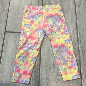 Carters Color splash Neon Girls Capri leggings 4/5T